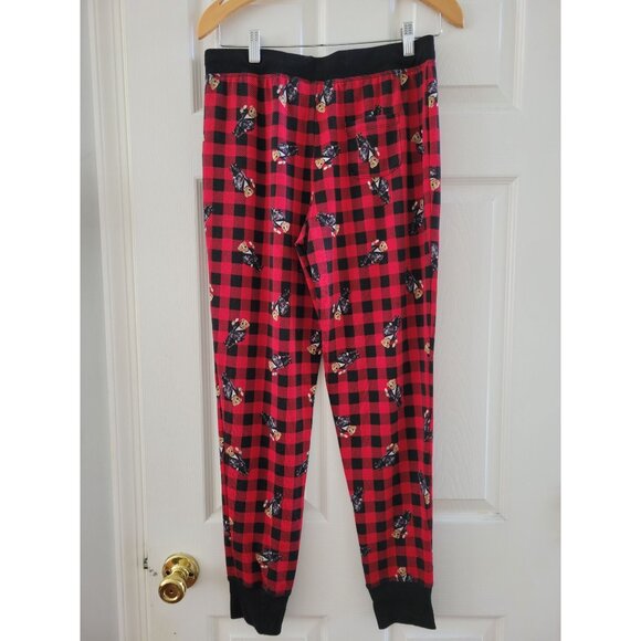 Polo Ralph Lauren Red Black Check teddy Bear pj set pajamas size Medium Sleep - Picture 10 of 12